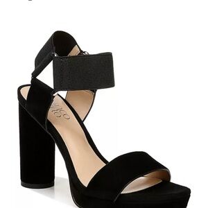 Franco Sarto Napoli Platform Sandal Women's Size 9M Black Suede